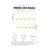 MouyouGlow Press on Nails Long, Stiletto White Glazed Doughnut Plain