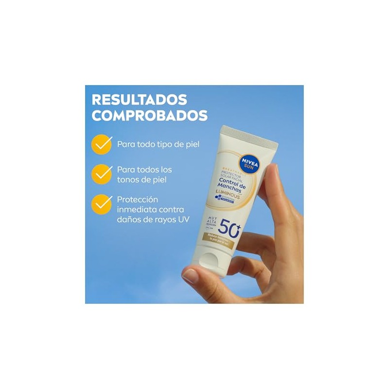 Protector Solar Facial NIVEA SUN Control De Manchas Luminous 630°