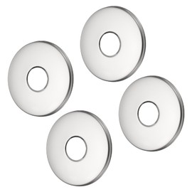 sourcing map 4pcs Shower Arm Flange 70mm/2.8" OD Escutcheon Plate Stainless Steel Round Plumbing Cover Plates for 21mm/0.8" Dia Water Pipe Faucet Decoration, Silver Tone