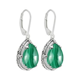9.51Cts Natural Malachite Earrings For Women Green Stone April Birthstone Jewelry Women's Day Gifts For Mom Wife Sister