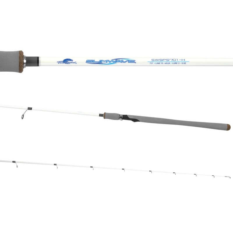 Tsunami Slim Wave White Jigging Spinning 6' 4" Medium Heavy