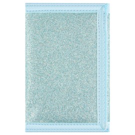 Lamiza Kids Wallet for Boys Girls Teens Trifold, Canvas Toddler Wallet for Boys, Cute Zipper Wallets Youth with Coin Pocket Card Holders, Novelty Wallets for Childrens Birthday Gifts (Glitter Blue)