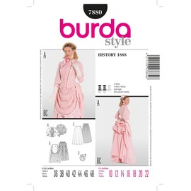 Burda Ladies Costume Historical Dress 1888 Sewing Pattern