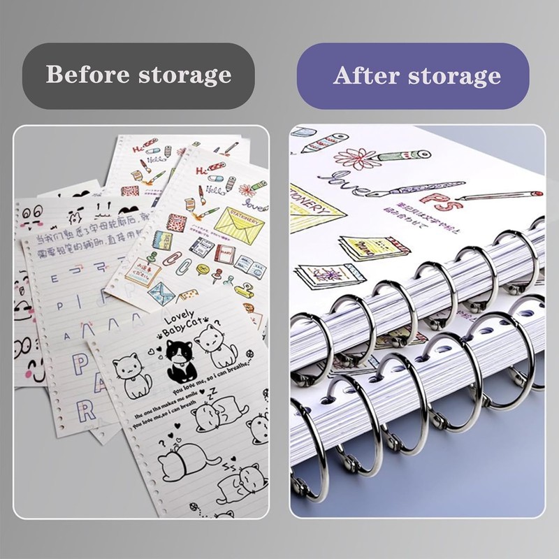 Metal Binder Rings, 2 Inch Diameter, 10 Pack, Silver Nickel