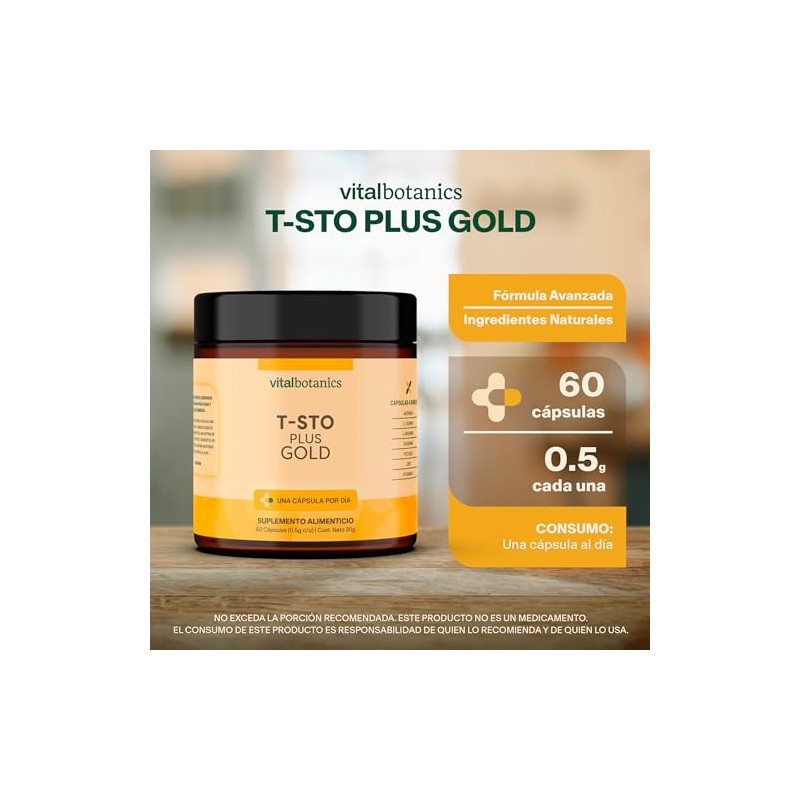 Sto Plus Gold Vitamina Potasio Zinc Arginina Vital Botanics