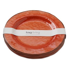 tag - Veranda Melamine Salad Plate, Durable, BPA-Free and Great for Outdoor or Casual Meals, Ivory (Set Of 4)