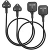 HITRENDS 2-Pack 1 Way Extension Lead 1M, Single Socket Extension