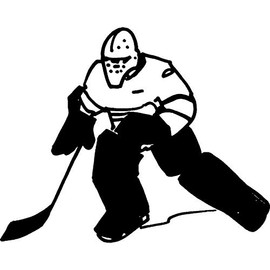 A7 'Ice Hockey Player' Unmounted Rubber Stamp (RS00014695)