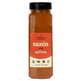 Golden Tower Sazon with Saffron - Sazón Seasoning, All Natural ingredients, Non-GMO, No-MSG, Gluten Free, Vegan, 24 Ounces (Pack of 1)