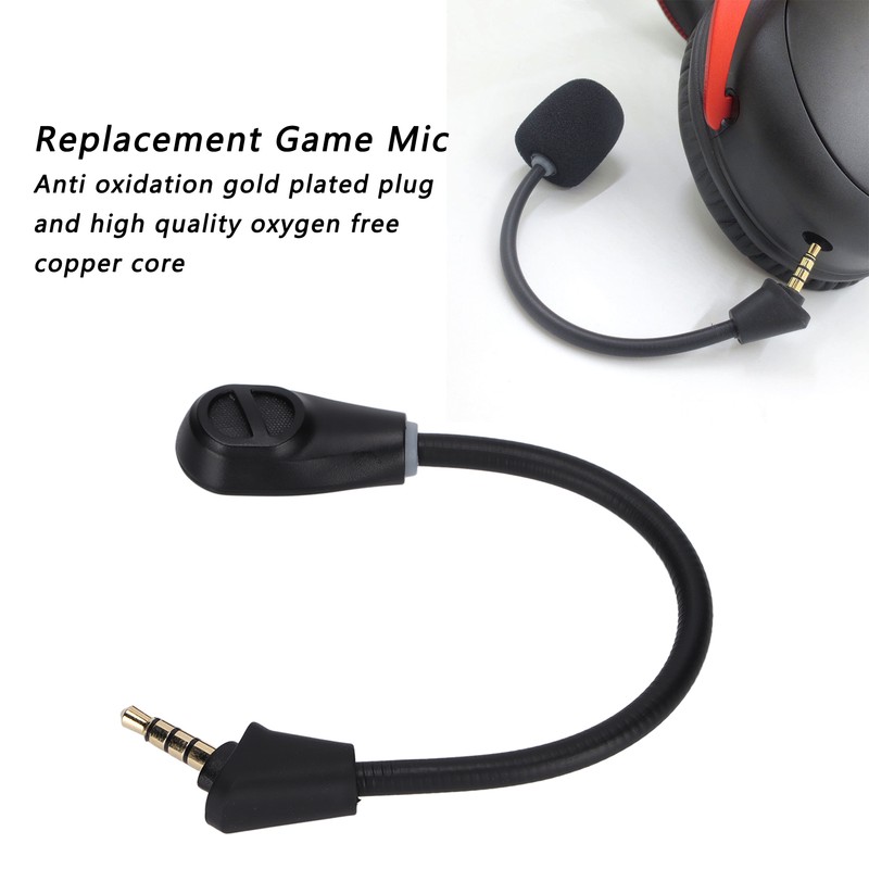 3.5mm Microphone Noise Reduction Replacement Gaming Microphone for HHyperX Cloud