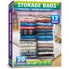 Extra Large 20 Gallon Zippered Plastic Bags for Storage- 24''