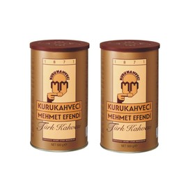 Kurukahveci Mehmet Efendi Turkish Mocha - Traditional Coffee Enjoyment from Istanbul - Intensely Aromatic & Finely Ground - Perfect for Cezve Preparation (2 x 500 g, Mocha)