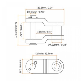 uxcell 6Pcs #40 Chain Offset Half Link Roller, 1/2" Pitch Carbon Steel, Standard Chain End Connector Split Links for 08A Chain