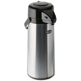 Winco 2.5 Liter Glass Lined Airpot, Push Button