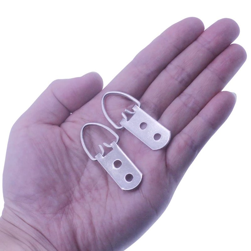 Heavy Duty D Ring Picture Hangers with Screws, Large Wide