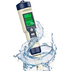 Pawfly Pool Salt Tester & pH Meter, 5 in 1 pH Salinity TDS EC & Temperature Meter, Digital Salinity Tester TDS Meter for Swimming Pool Drinking Water Aquarium Hot Tub Saltwater & Spa