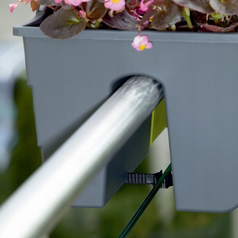 Ridge Rail Long Rectangular Flower Pot, Indoor/Outdoor Hanging Rail Planter