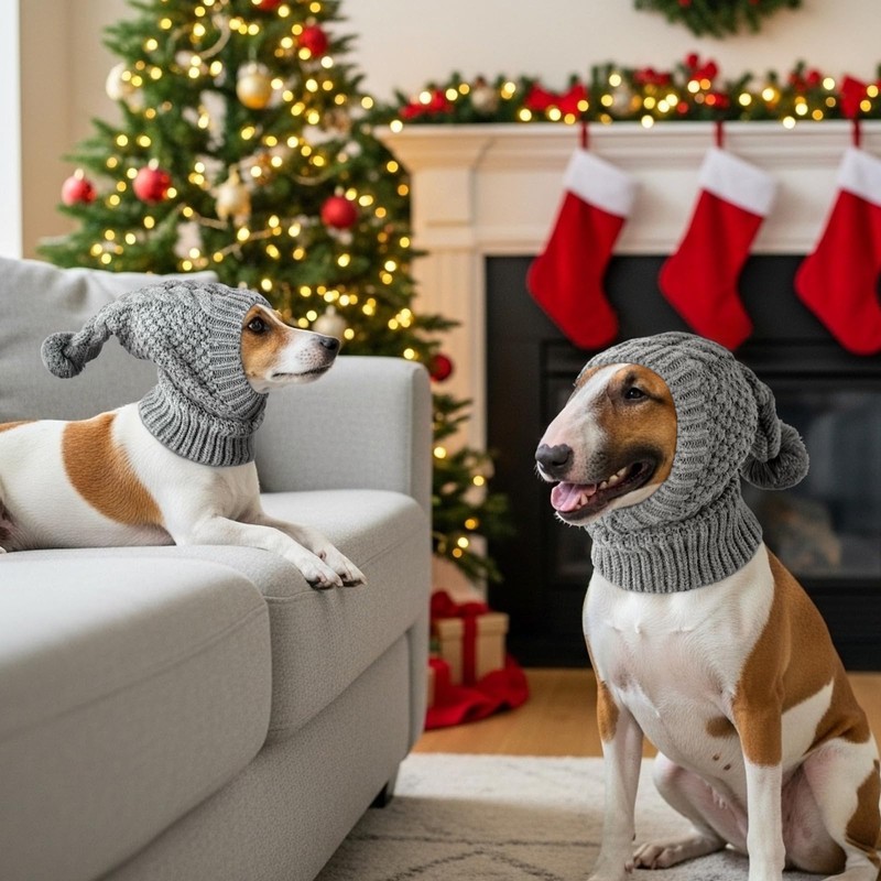 Vehomy Dog Knitted Hat Cat Christmas Wool Hat Pet Winter