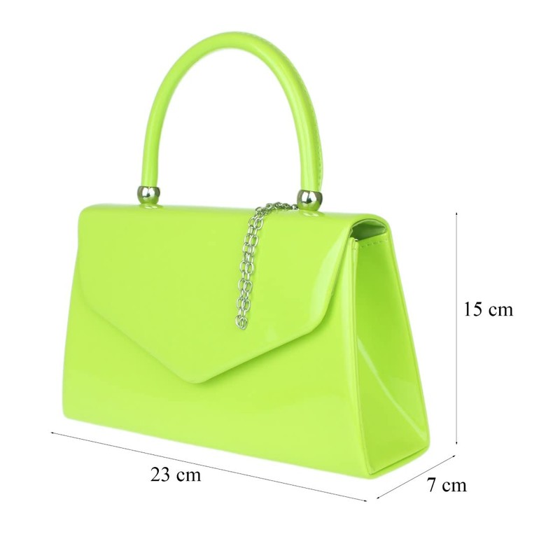 Girly Handbags Patent Clutch Bag Handbag Small Hard Case for