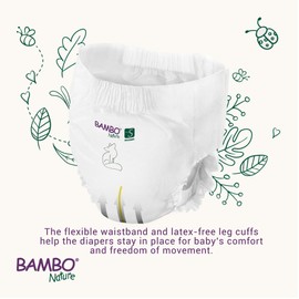 Bambo Nature Premium Training Pants, Pull Ups, Eco-Labelled Potty Training Pants, Training Nappy Pants, Secure & Comfortable, Discreet Pants for Active Day & Comfy Night's Sleep - Size 5 / XL, 19PK