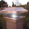 Woodway Solar Post Cap, in Copper, fits 3.5" Post, with