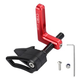 CYSKY Road Bike Chain Guide, Gravel Bicycle Chain Guard for Single Chainring, Mounting Front Derailleur Frame (Aluminium Alloy 7075) (Red)