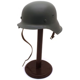 Snake Eye Tactical German M-35 Helmet w/Leather Lining & Helmet Stand