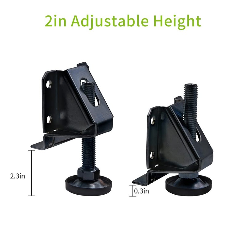 LFSEMINI Leg Leveler, 4 Pack Black Leveling Feet, Heavy Duty