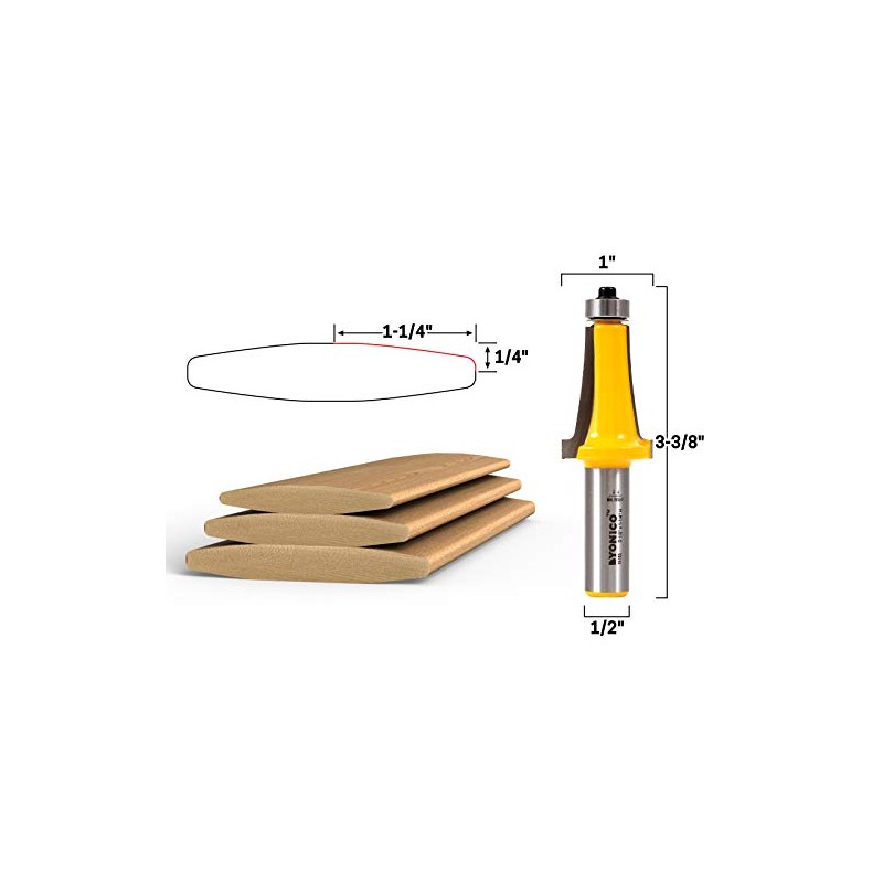 YONICO Router Bits Louver Slat 1-1/4-Inch 1/2-Inch Shank 18153