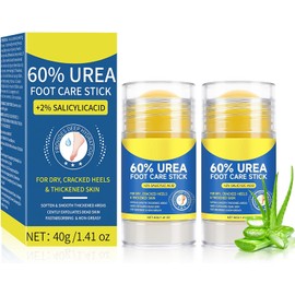 2PCS Crema Hidratante Para Pies, Exfoliating Moisturizing Foot Ointment con Urea 60, Reparar e hidratar la piel seca y agrietada, Crema Hidratante, Adecuado para pies, manos y codos