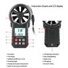 Digital Anemometer, Handheld Wind Speed Meter with Temperature/Humidity Sensor, USB