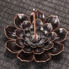 Lotus Incense Holder Burner with 5 Holes & Removable Ash
