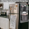 Rexmica Mini Fridge Organizer, Fridge Dust Cover with 14 Pockets