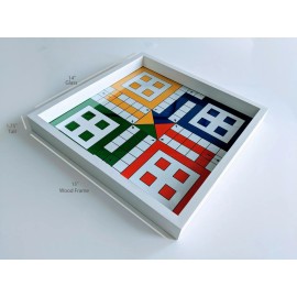 Unbranded Ludo game board Glass Ludo Pachisi Dayakattam ludi Parcheesi Fei Xing Qi