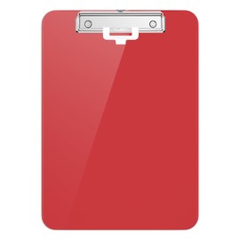 Hnogri Plastic Clipboard, Standard A4 Letter Size Clipboards for Students, Office and Women, Clipboard with Pen Holder and Low Profile Clip, Size 12.5 x 9 Inches, (Red)