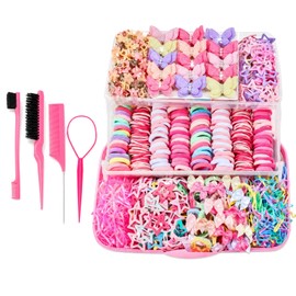 855pcs Hair Accessories, Hair Bands and Clips Set