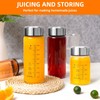 Glass Juice Bottles 16 oz - Wide Mouth Glass Water