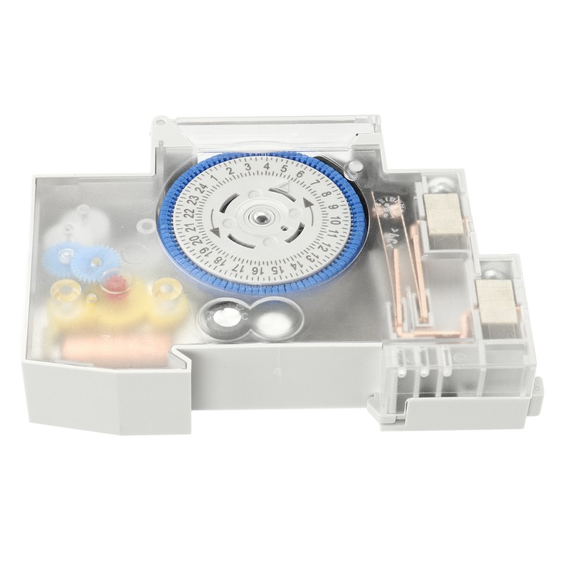 Time Switch Transparent 24h Mechanical Timer Switch with Battery for