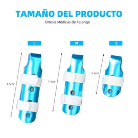 Férula para Dedo YOGONEV - 3 Piezas Férulas de Aluminio Ajustables para Pulgar, Índice, Férula Dedo Medio, Anular - Inmovilizador de Dedos para Artritis, Esguinces, Rigidez Articular y Recuperación de Lesiones