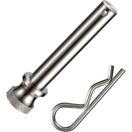 TOPSHINE Stainless Steel Trailer Hitch Pin and Clip, 5/8 Inch Diameter, Fits 2"&2.5" Receiver (1 Pack)