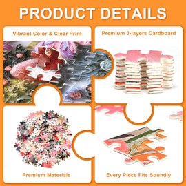 1000 Piece Jigsaw Puzzles for Adults - Library Theme Challenging Puzzle, 27.5x19.7 Inch Colorful Books Family Educational Games & Home Decor Gift (Bookshelf Series)