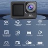 5K30FPS WiFi Action Camera Front and Rear Dual Screen Built