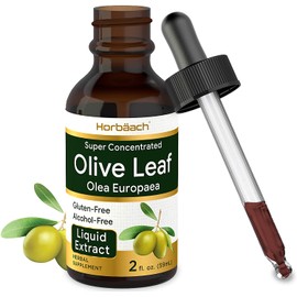 Olive Leaf Extract Liquid | 2 fl oz | Super Strength | Alcohol Free, Vegetarian, Non-GMO, Gluten Free | by Horbaach