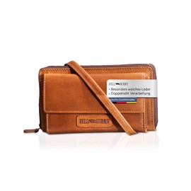 Hill Burry Wallet for waiters - unisex | genuine leather | robust workmanship and excellent handling | professional wallet for waiters | many compartments, brown, Casual