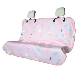 LoyaGour Back Seat Cover for Car Trucks Van SUV Jeep,Waterproof Rear Bench Towel Seat Covers for Dogs and Kids,Automotive Backseat Protector (Pink Marbling)
