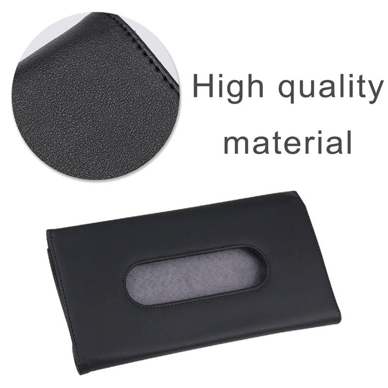 Car Visor Tissue Box Multifunctional Car Tissue Holder PU Leather