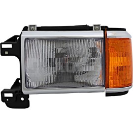 jpautowholesale For 1987-1991 Ford F150 F250 F350 Bronco Headlight Halogen Driver Side
