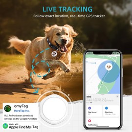 sotfkd Dog Tracker-Airtag Dog Collar-Android Airtag-GPS Tracker for Dogs-Pet Tracker | Android and iOS Universal | No Charging Required | No Monthly Fee