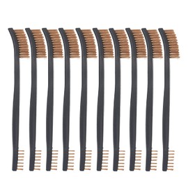 Motanar 10-Pack Double-Ended All Purpose Gun Cleaning Brushes 7" inch Brass Steel Nylon Bristle Brushes (Phosphor Bronze)