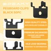 50 PC Prong Metal Pegboard Hooks Black
